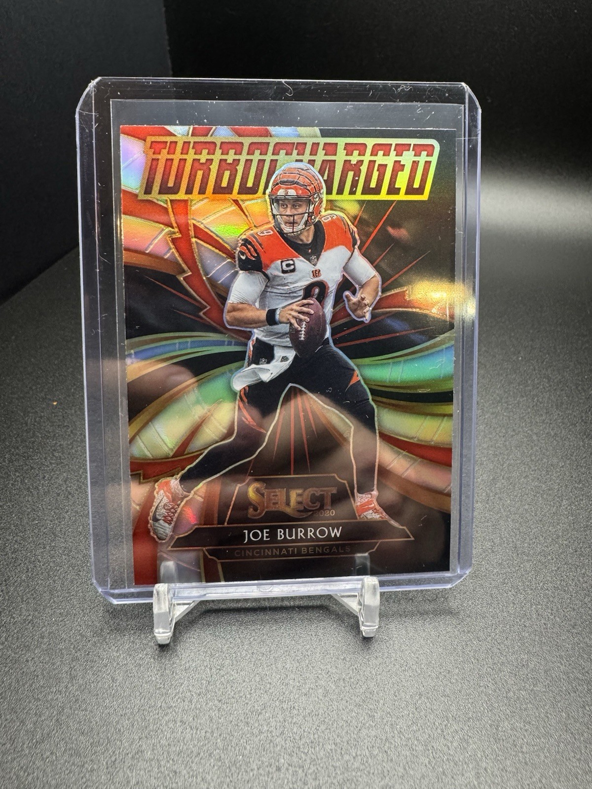 2020 Panini Select Joe Burrow Rookie #T20 Silver Prizm Turbocharged RC