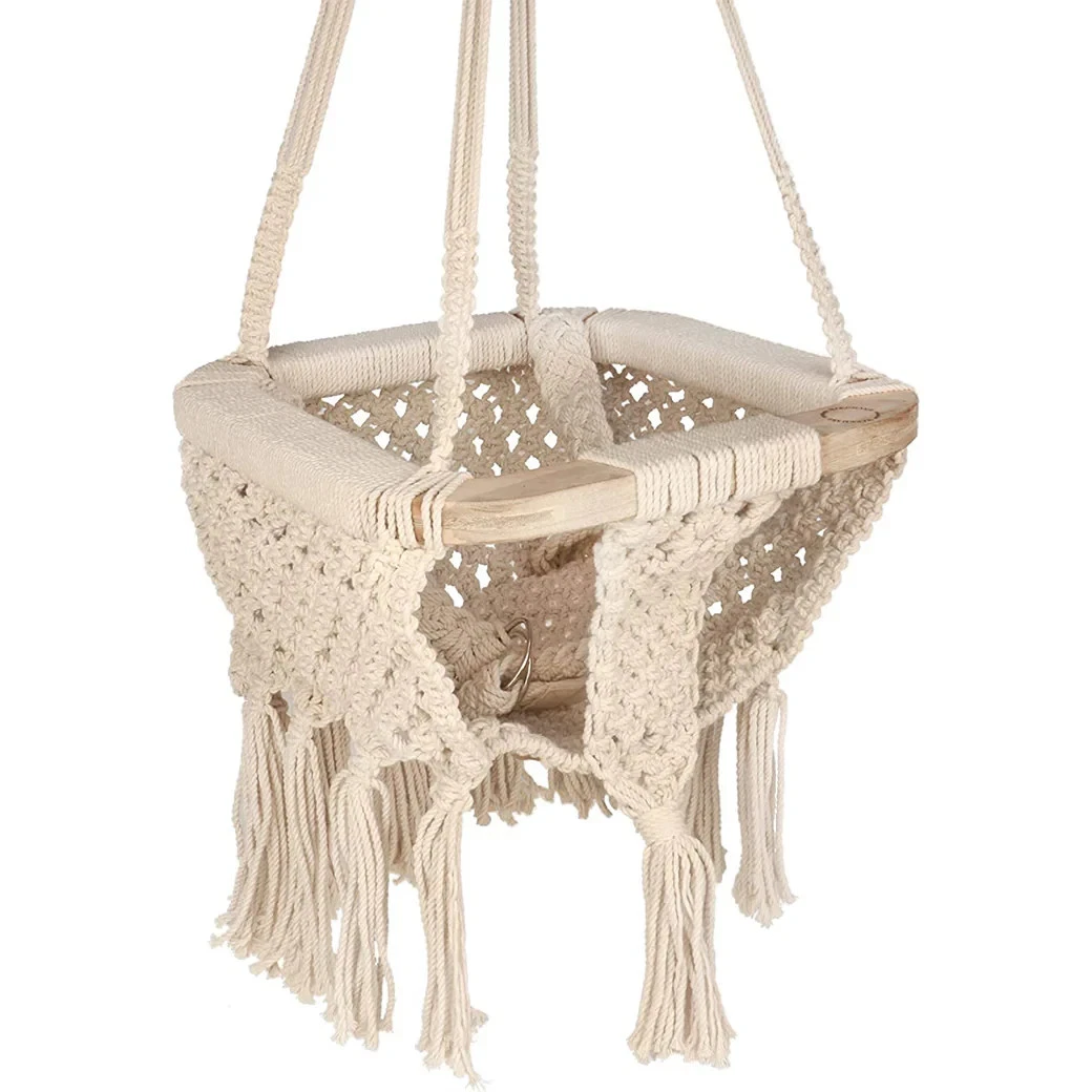 Finn + Emma Handmade Organic Cotton Macrame Baby Swing - Plastic Free!
Opens in a new window or tab