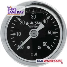 Allstar ALL80204, One 1.5In Gauge 0-60 Psi Liquid Filled Performance Racing Part
