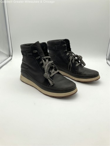 Chaco Damen Wanderschuhe Sierra wasserdicht hohe Schnürung schwarz Leder 8,5