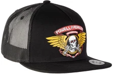 Powell Peralta WINGED RIPPER Snapback Skateboard Trucker Hat BLACK