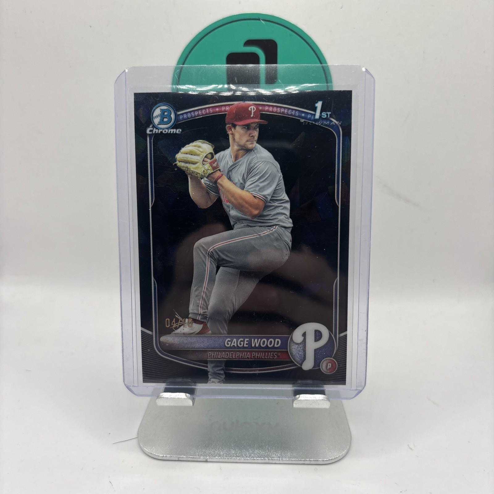 2025 Bowman Draft Sapphire Gage Wood 1st Prospect Black /10 Phillies #BDC-4