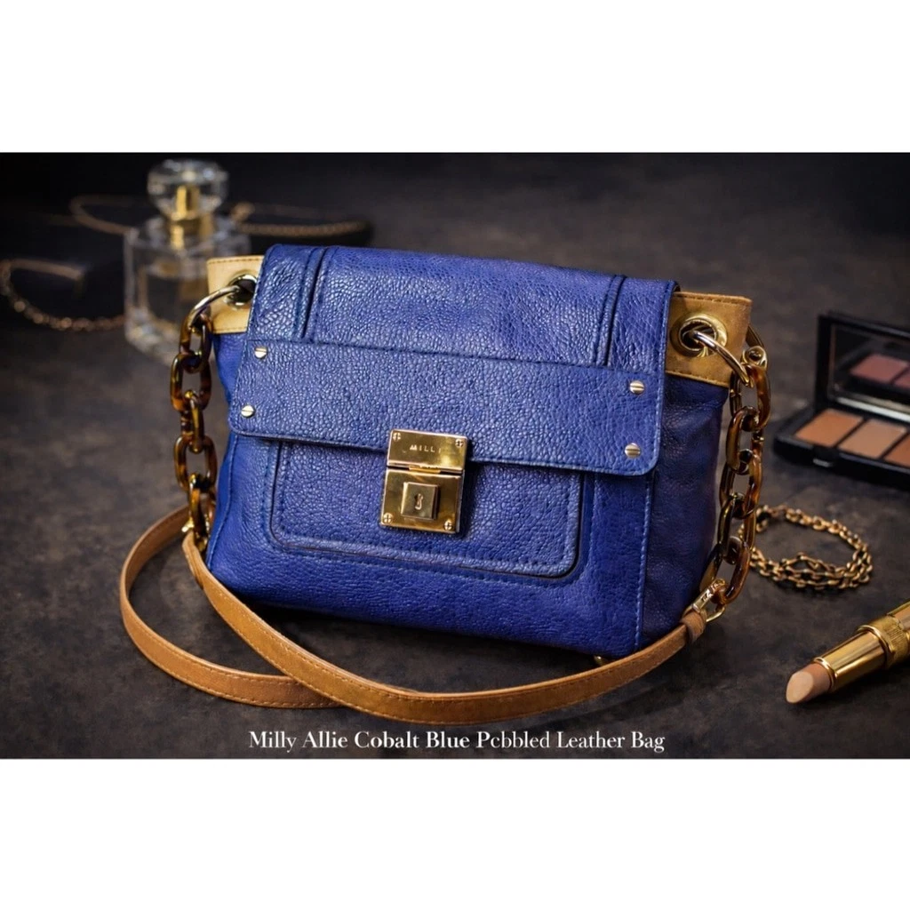 Blue Bags & Handbags MILLY Leather Exterior for Women for  display picture 2