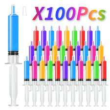 Jello Shot Syringes 100 Pack with Tip Cap for Adults Kids, 10Ml Party Liquid Sy
