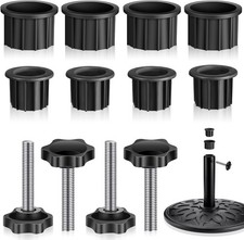 12 Pcs Patio Umbrella Base Hole Ring Cover and Cap Umbrella Stand Replacement