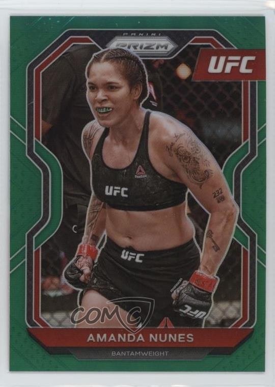 2021 Panini Prizm UFC Green Prizm Amanda Nunes #66 1ez8