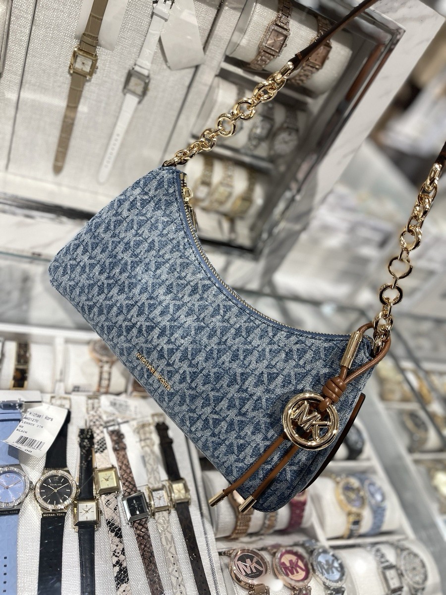 MICHAEL KORS Nolita Medium Chain Pochette denim NWT | eBay