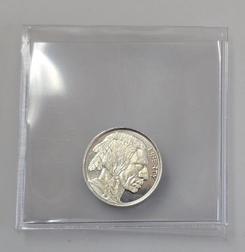 Buffalo Indian 1/10 Troy Ounce .999 Silver Round Coin - Picture 3 of 3