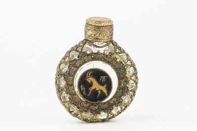 Antiker Reise Parfum Flakon Golden Capricron Sternzeichen Design
