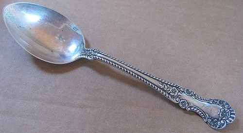 Gorham sterling silver Pat. 1899 Cambridge soup or desert Spoon 7" initial  "S"