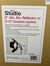 RPS Studio 8” Diameter Aluminum Reflector W/E-27 Ceramic Socket RS-4008 In Box