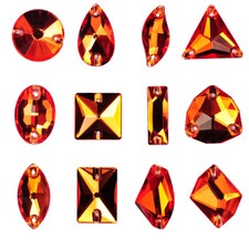 Mixed Shapes Hyacinth Crystal Sew On Rhinestone Flat Back K9 Sewing Glass Beads