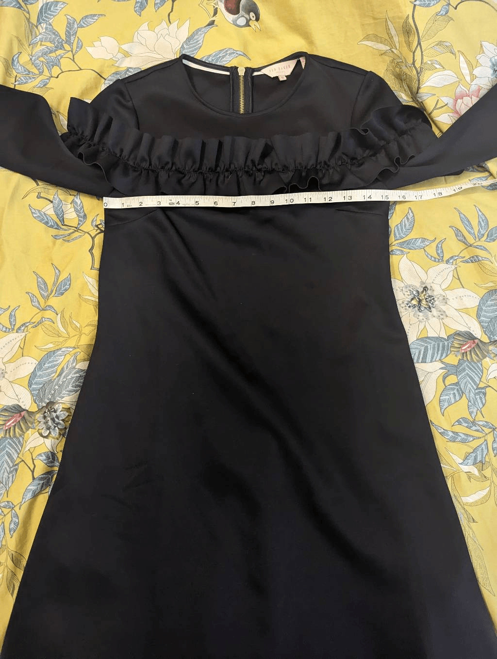Ted Baker London Women’s 0 Navy Blue Ruffle Bodice Tunic Dress Elegant image 4