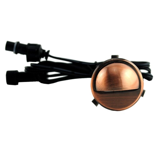 10PCS 35mm Retro Bronze Half Moon Outdoor LED Plinth Deck Lights - Cold White - Picture 10 of 11