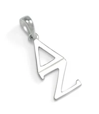 Delta Zeta Sorority Sterling Silver Lavaliere Pendant, NEW!***