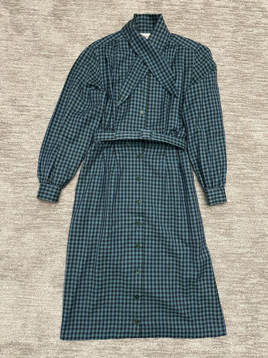 orvis ladies dresses Vintage Orvis linen light yellow pearl button dress size 12 NWT midi length