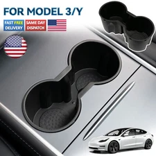 Center Console Water Cup Holder Insert Slot Slip Clip for Tesla Model 3/Y 2021+