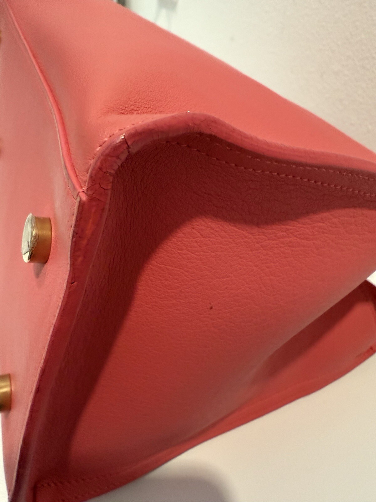 Autentica borsa a tracolla YSL Saint Laurent in pelle rosa Cabas