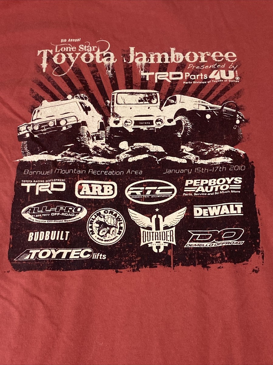 Toyota Trucks TRD Lone Star Jamboree 2010 T-Shirt Red Men's