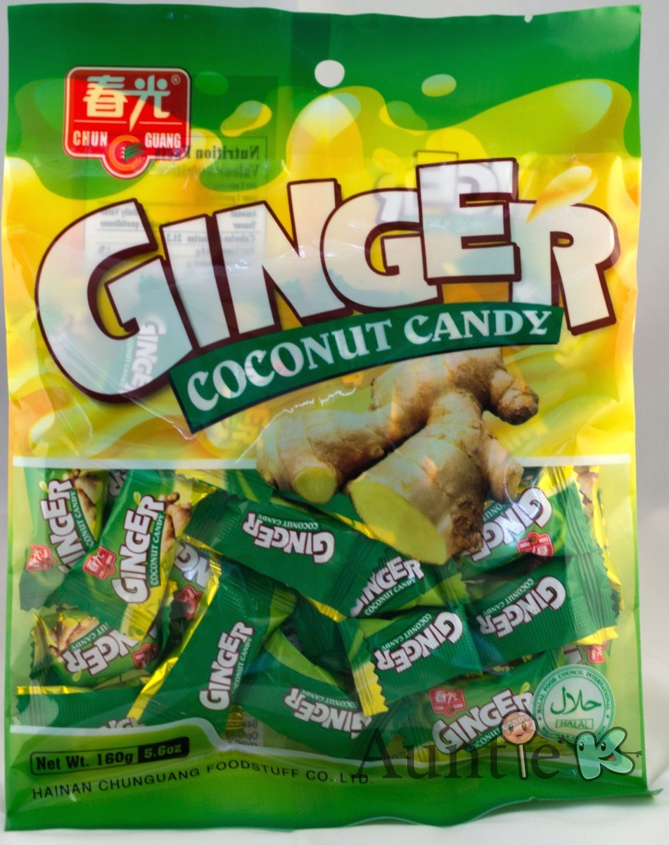 1 BAG Chun Guang Ginger Coconut Hard Candy 5.6 oz ~36 pcs SAVE