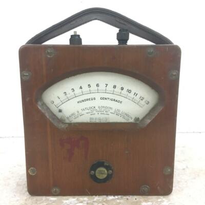 VINTAGE OLD UNIQUE BAIRD & TATLOCK 100 CENTIGRADE RADIO FREQUENCY METER, ENGLAND