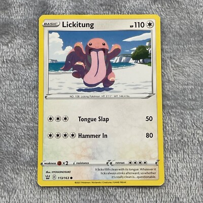 Lickitung 113/163 - Battle Styles - Common - Pokemon Card TCG - LP