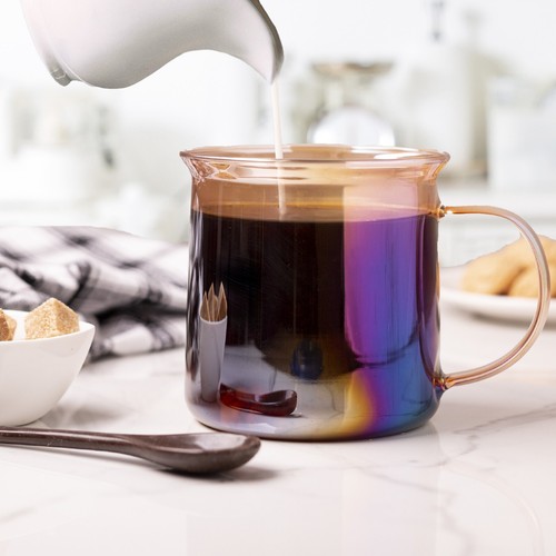 Mainstays Borosilicate Camp Amber Glass Coffee Mug Heat-Resistant 18 oz New - Picture 8 of 8