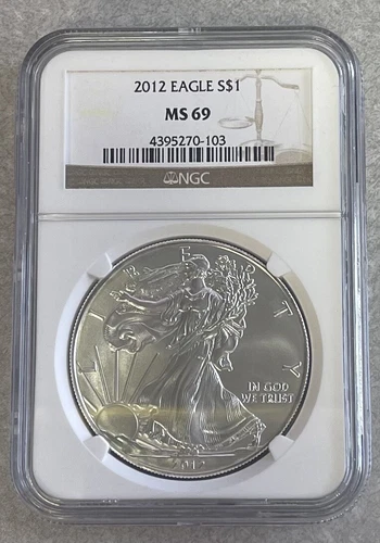 2012 W EAGLE S$1 SILVER DOLLAR NGC MS69  SKU 395270-103