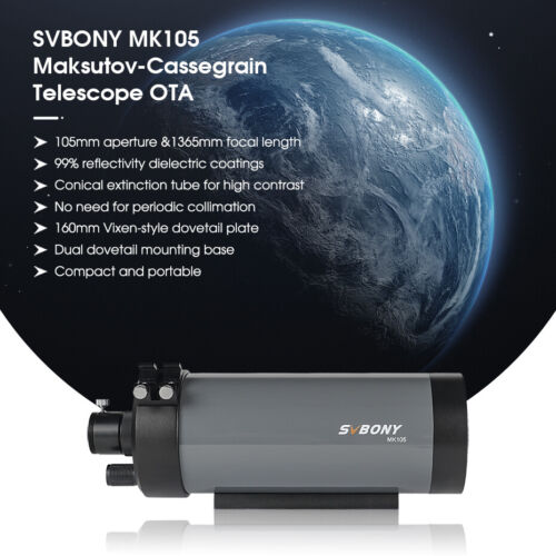 SVBONY MK105 Telescope SV221 Diagonal Finderscope SPL Eyepiece Planetary View - Picture 2 of 21