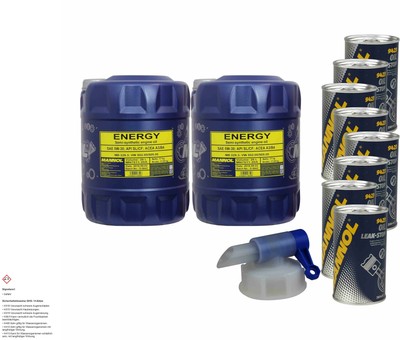 40L Motoröl MANNOL Energy 5W-30 8x MANNOL Leak-Stop ADDITIV