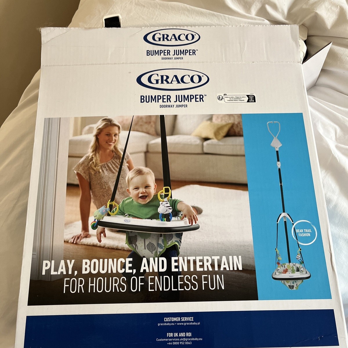 Graco Bumper Jumper Baby Door Bouncer Bear Trail Design to 12