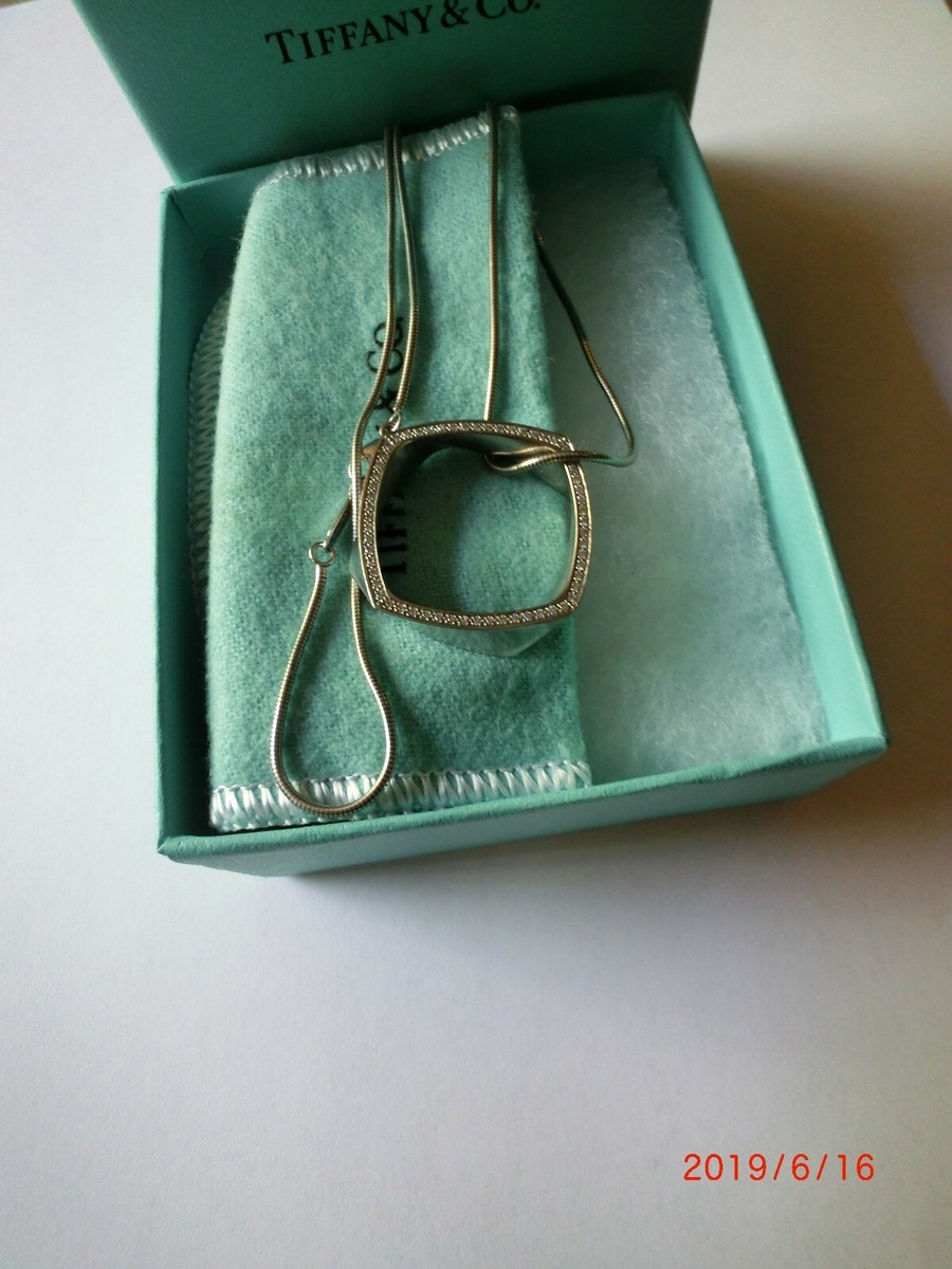 Tiffany & Co Frank Gehry Pave Diamonds 18k White Gold Torque