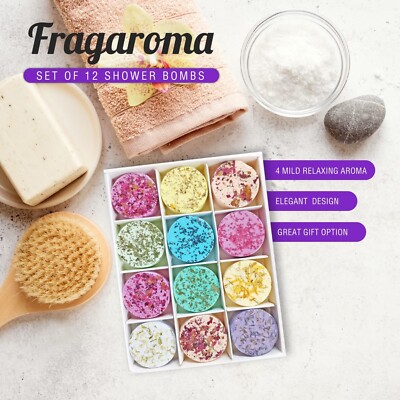 12 Fragrance Shower Bombs Shower Steamers Aromatherapy Essential Oils