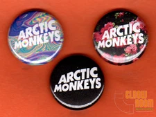 Set of three 1" Arctic Monkeys pins buttons band alternative