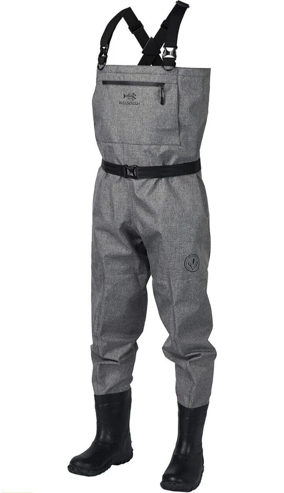 BASSDASH 3D Boot Foot Game Wader Ultra High Strength Nylon Medium King 8-9 Grey - Image 4 of 4