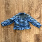 LEVI'S  Denim Jean Jacket  Kids  Girls Size 24 M  CUTE , RUFFLES 3 TINY HEARTS — photo 3