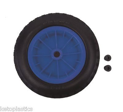 PU 16 ZOLL PANNENSICHER BLAU SCHUBKARRENRAD REIFEN 4,80 - 8 SCHAUMSTOFFGEFÜLLT