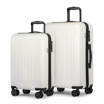 Luggage Sets, Suitcase With Double Spinner Wheels, TSA Lock Hard Shell 2 Piec...