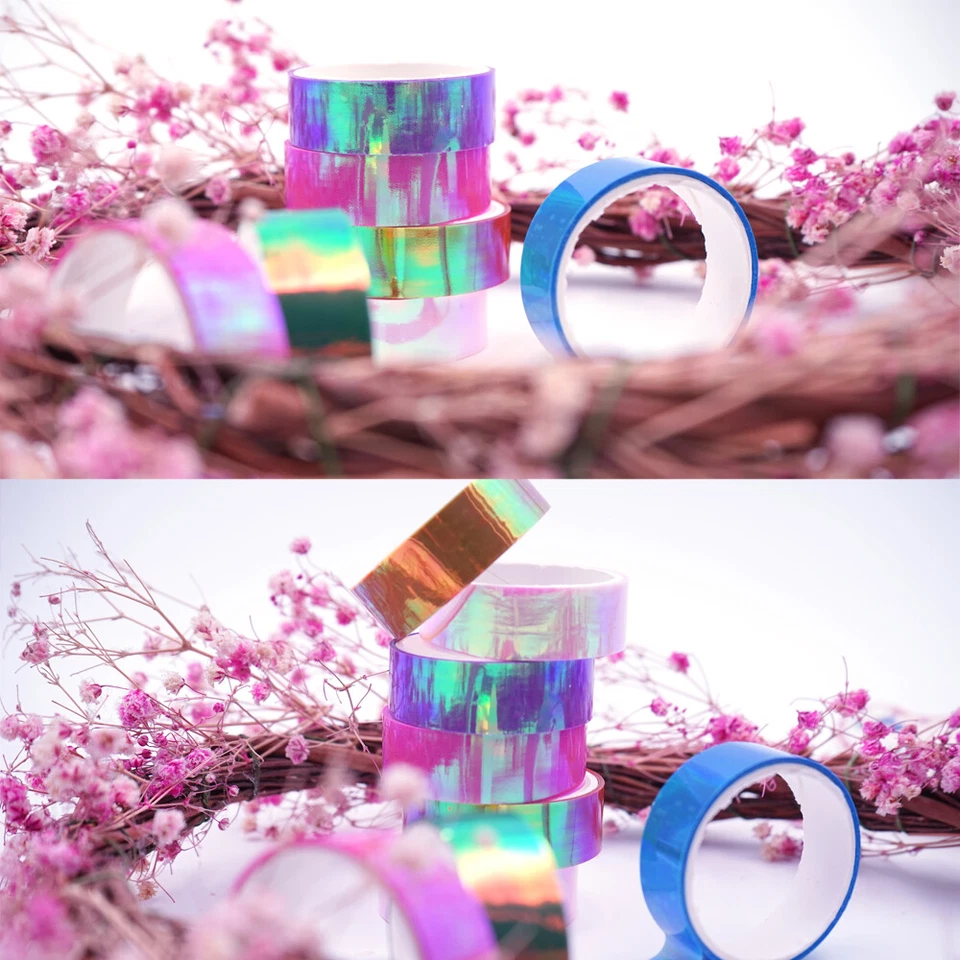 Washi Tape Set 20 Rolls Kids Tape Decorative Masking Holographic Scrapbook Tape - Image 4 of 4