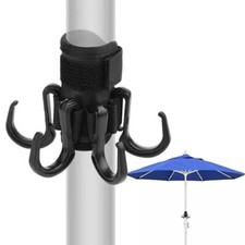 Portable Beach Umbrella Parasol Hook Set with 6 Hooks for Towels Clothes Hanger
