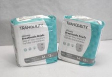 Tranquility 2745 Essential Incontinence Brief M Transpirable Pesado 2 Paquetes de 12