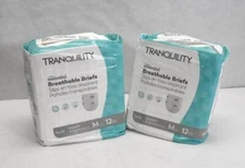 Tranquility 2745 Essential Incontinence Brief M Breathable Heavy 2 Packs Of 12