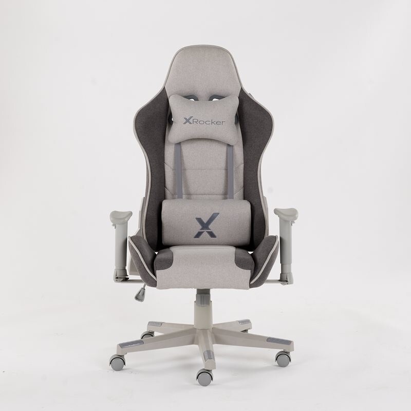 USED X Rocker Alpha Fabric Ergonomic Office Gaming Chair Grey