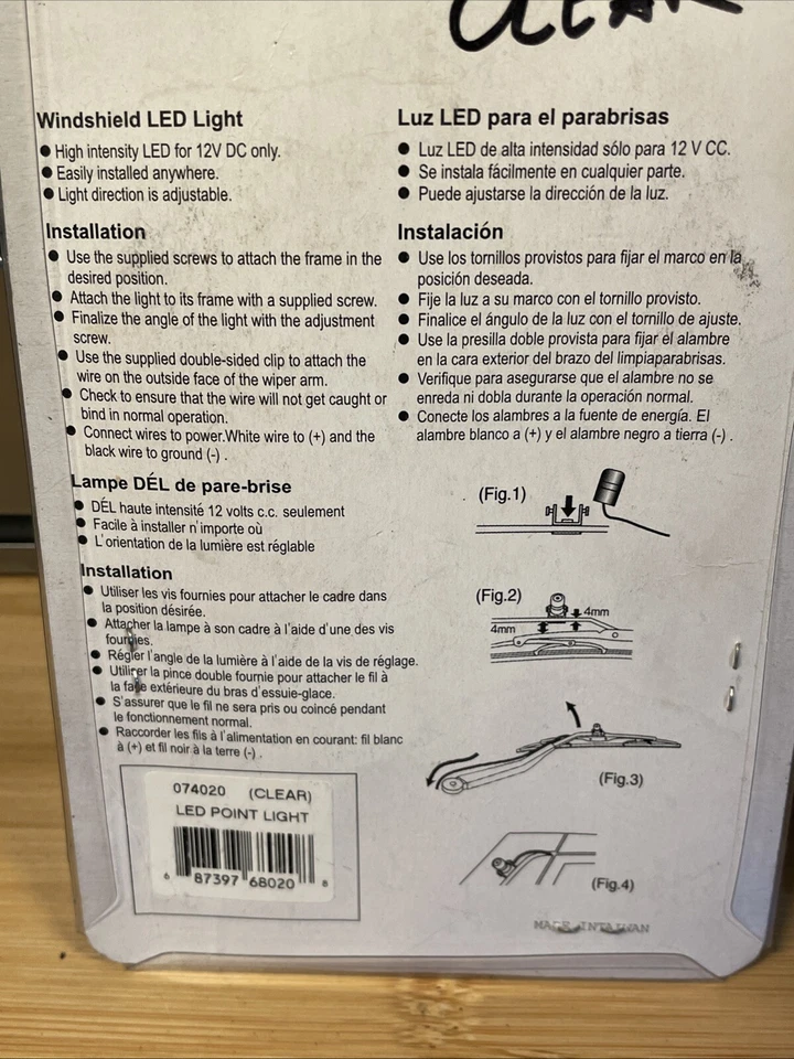 Eurolite (Toucan) Limpiaparabrisas Luz LED TRANSPARENTE 12V DC Solo De Colección ¡NUEVO!! Foto 4 de 4