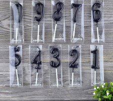 Birthday Candle Anniversary Party Cake Topper Decor Glossy Smokeless All-Colour