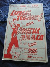 "Partition Espagne Toujours Gaudon Sedrov Joyeux Rod o Pasos Dobles"