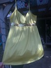 Express Nwt Sequin Tank M Halter Top Yellow Chartreuse Green Silky Shirt Dress