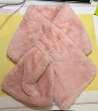 Acne Studios 100%Virgin Wool Fluffy Plush Pull Through  Neck Warmer Collar Scarf