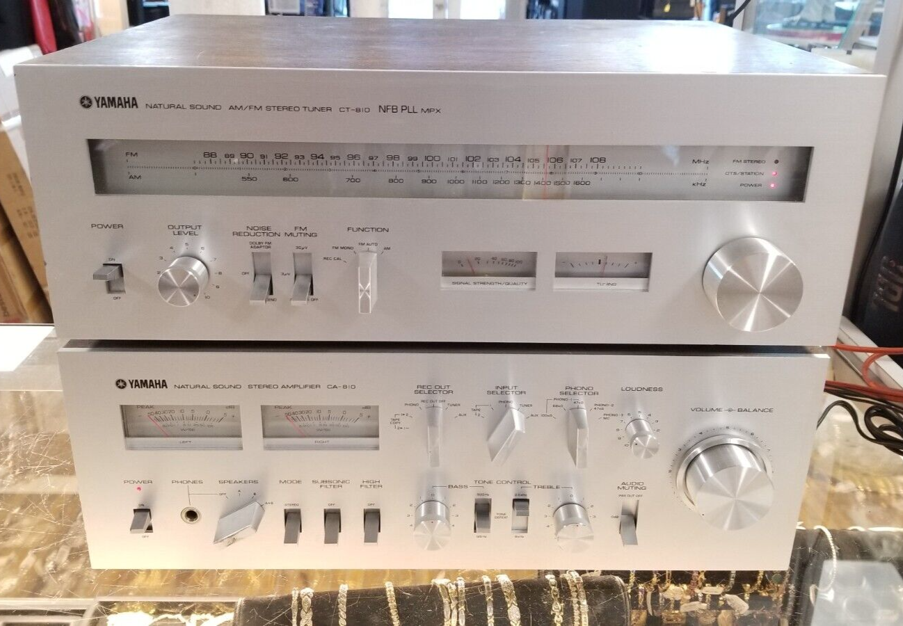 Vintage Yamaha CA-810 Natural Sound Stereo Integrated Amplifier + CT-810 Tuner
