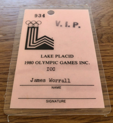 Lake Placid 1980 Winter Olympics IOC Member ID Card
